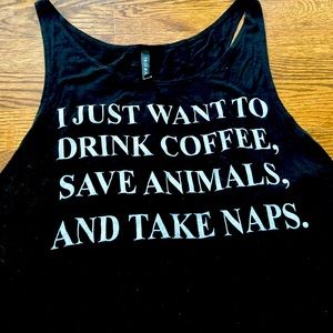 Coffee Crazy Cat Lady Animals Cats Kitten Nap black muscle workout tank top